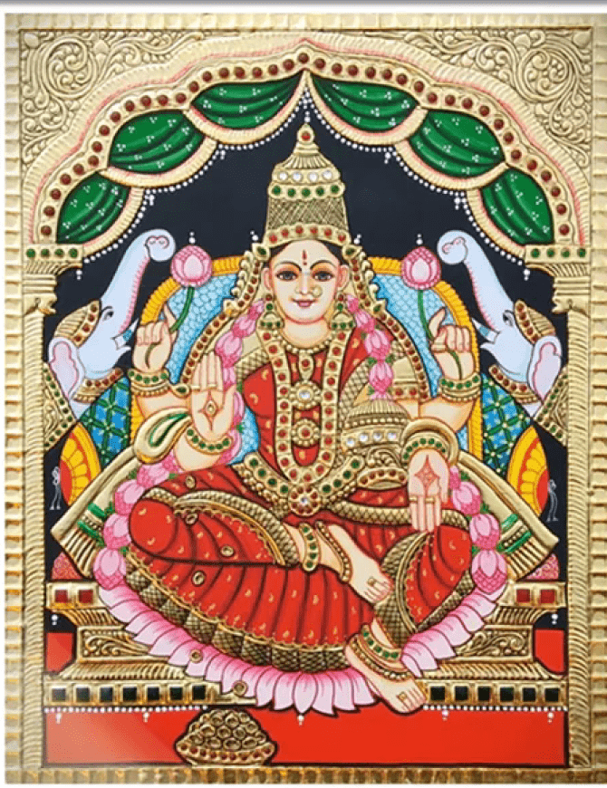 Lakshmi Mata in Tanjore Splendor