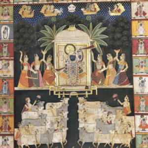 Divine Serenade: Shrinathji with Gopis and the Sacred Herd